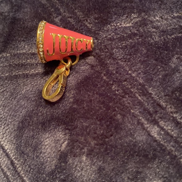 Vintage juicy couture pink and gold rhinestone megaphone charm - Picture 2 of 5